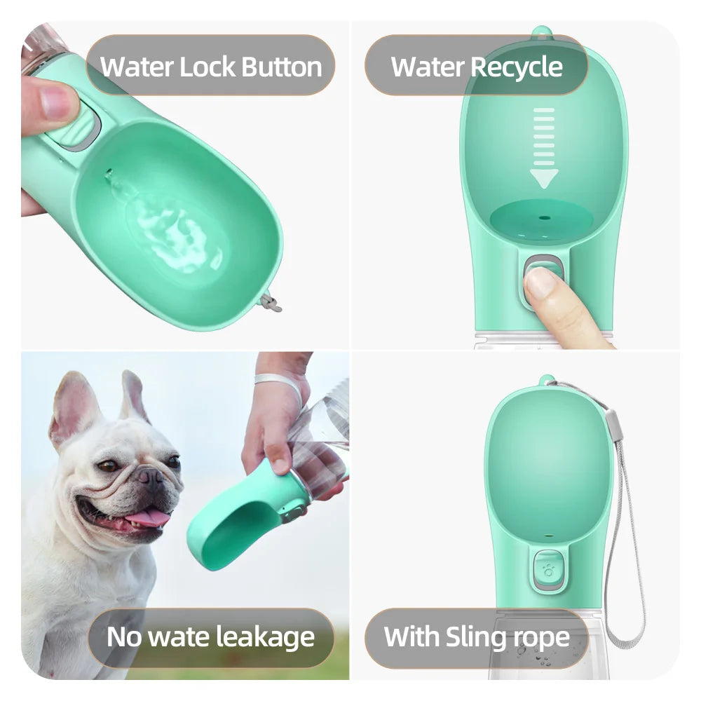 EverPaw Portable Dog Water Bottle - Leakproof Travel Bowl for Walks & Adventures